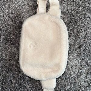 PINK Victoria's Secret Cream Fuzzy Crossbody Bag